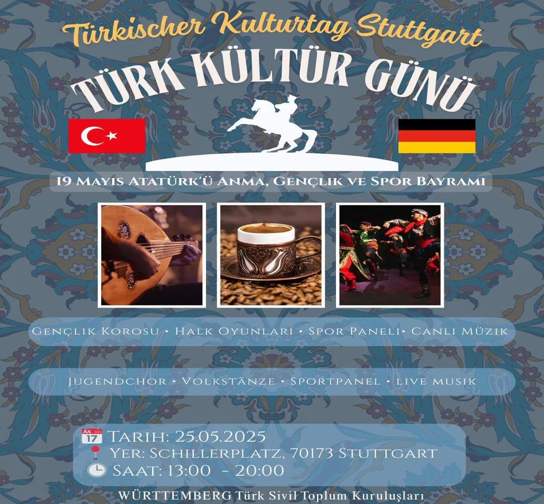 Stuttgart’ta 19 Mayıs Coşkusu: Türk Kültür Günü’ne Hazırlıklar Tamamlandı