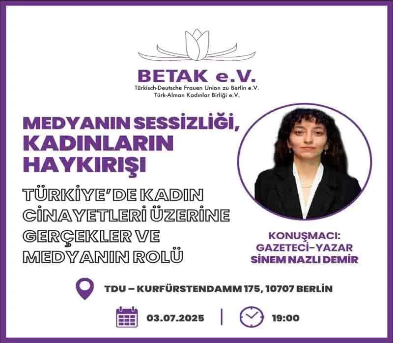 Kadın Cinayetleri ve Medyanın Sessizliği Berlin’de Masaya Yatırılıyor