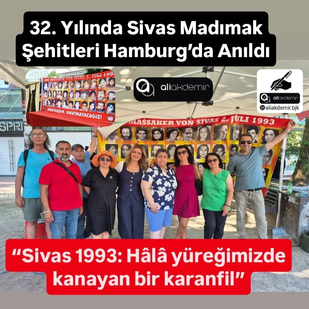 Sivas Madımak Şehitleri Hamburg’da Anıldı