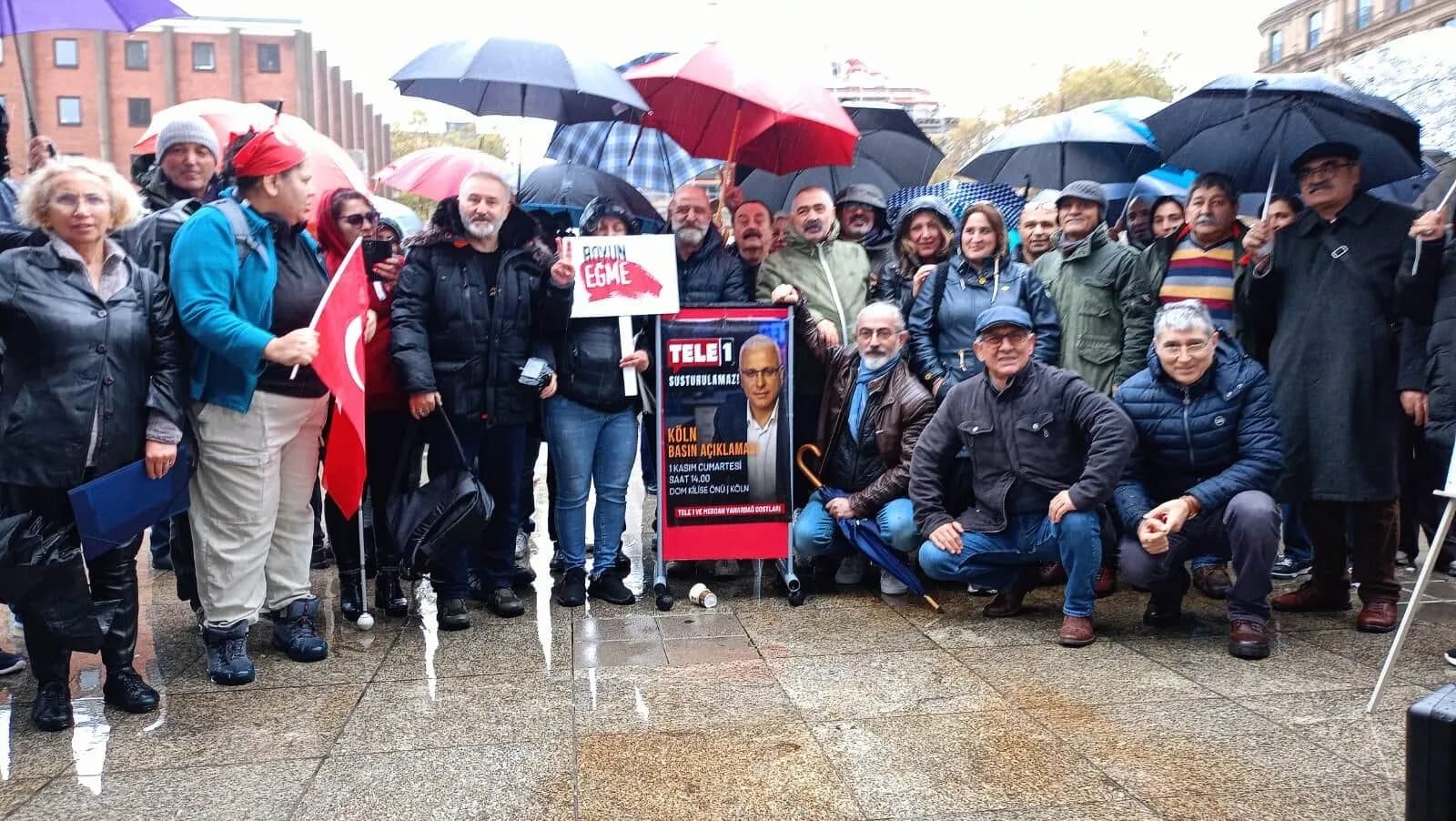 Köln’de TELE1 ve Merdan Yanardağ’a Destek