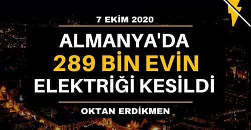 Almanya'da 289 bin evin elektriği kesildi