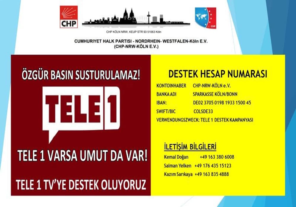 Tele 1 TV'ye Avrupa'dan büyük destek var