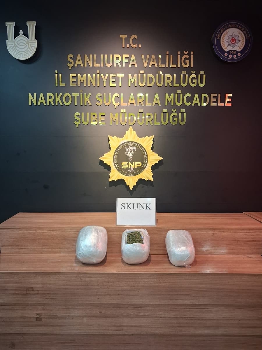 Şanlıurfa'da 6 kilo 800 gram uyuşturucu ele geçirildi, bir zanlı tutuklandı