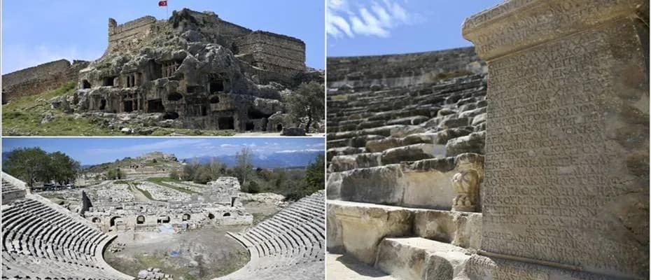 Restorasyonu süren Tlos Antik Kenti’nin tiyatrosu sahne için gün sayıyor