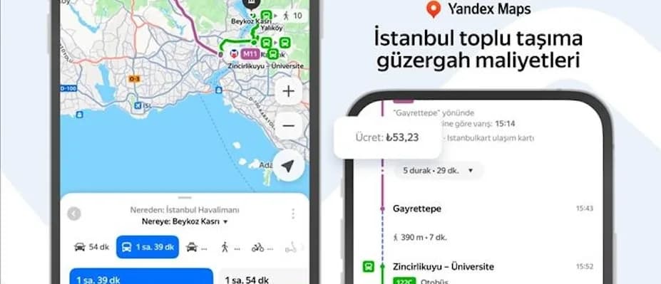Yandex Maps ve Navigasyon’a yeni özellikler eklendi
