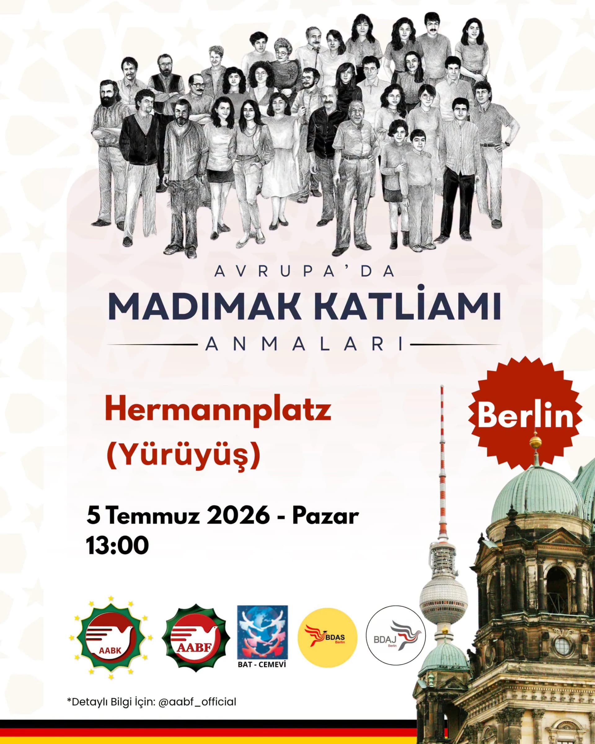 Berlin’de, 1993 Sivas Katliamı anma etkinliği ve yürüyüş düzenlenecek