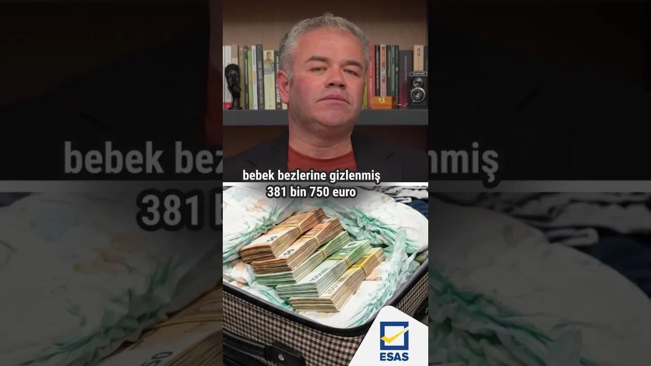 Bebek bezlerinin arasına 382 bin euro saklayan yolcu…