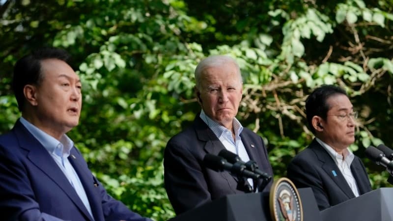 Camp David’de buluşan ABD, Japonya ve Güney Kore liderlerinden acil iletişim hattı kararı